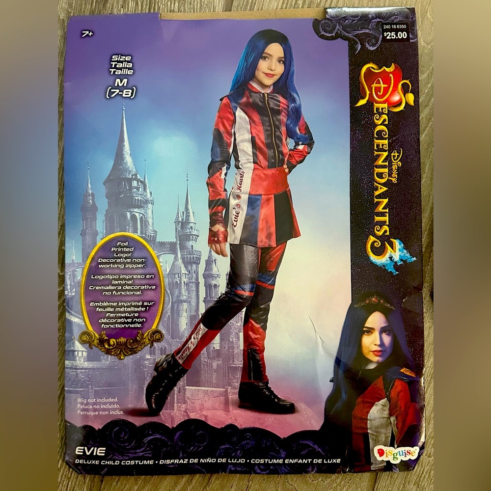 Girl's Deluxe Descendants Evie Costume - Medium 7-8
